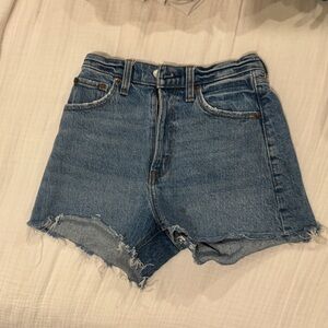 Abercrombie High Rise Cutoff Denim Shorts